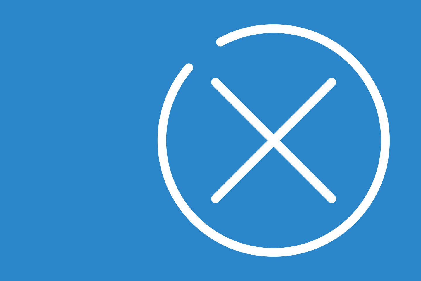 Image of a sexual abuse icon of a circle and a X inside it