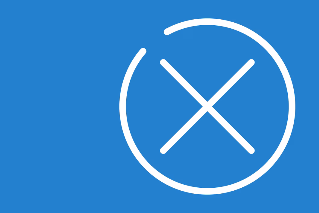 Image of a sexual abuse icon of a circle and a X inside it