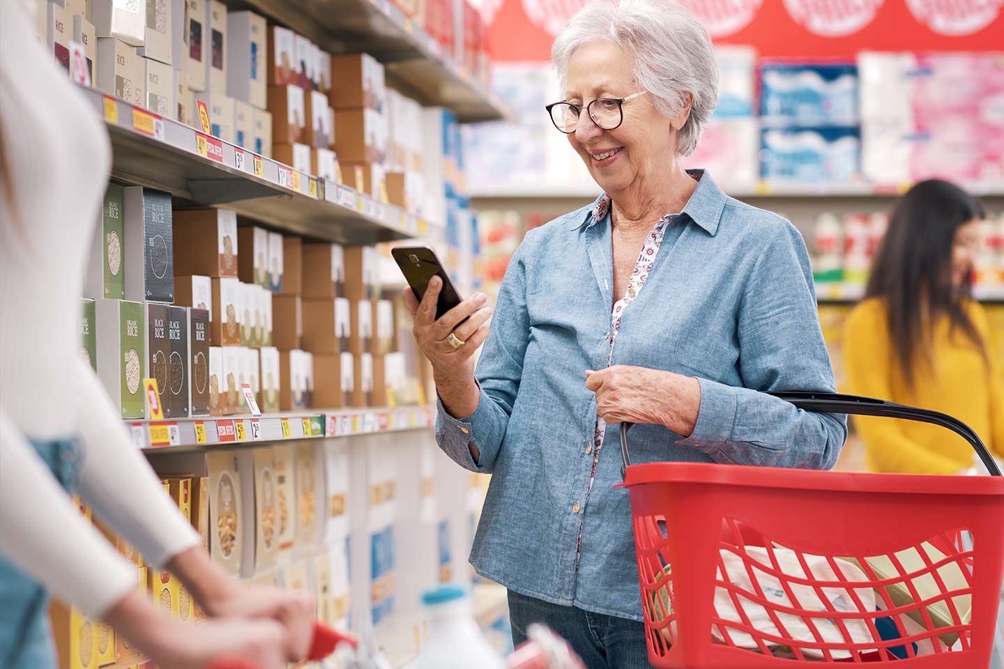 Photo of older woman shopping
