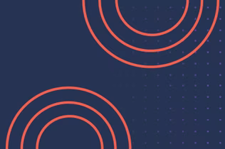 Navy background with Orange circles and Light purple dot pattern