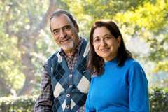 Senior couple in the park 