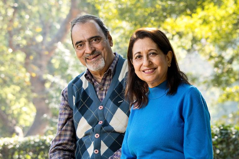 Senior couple in the park 