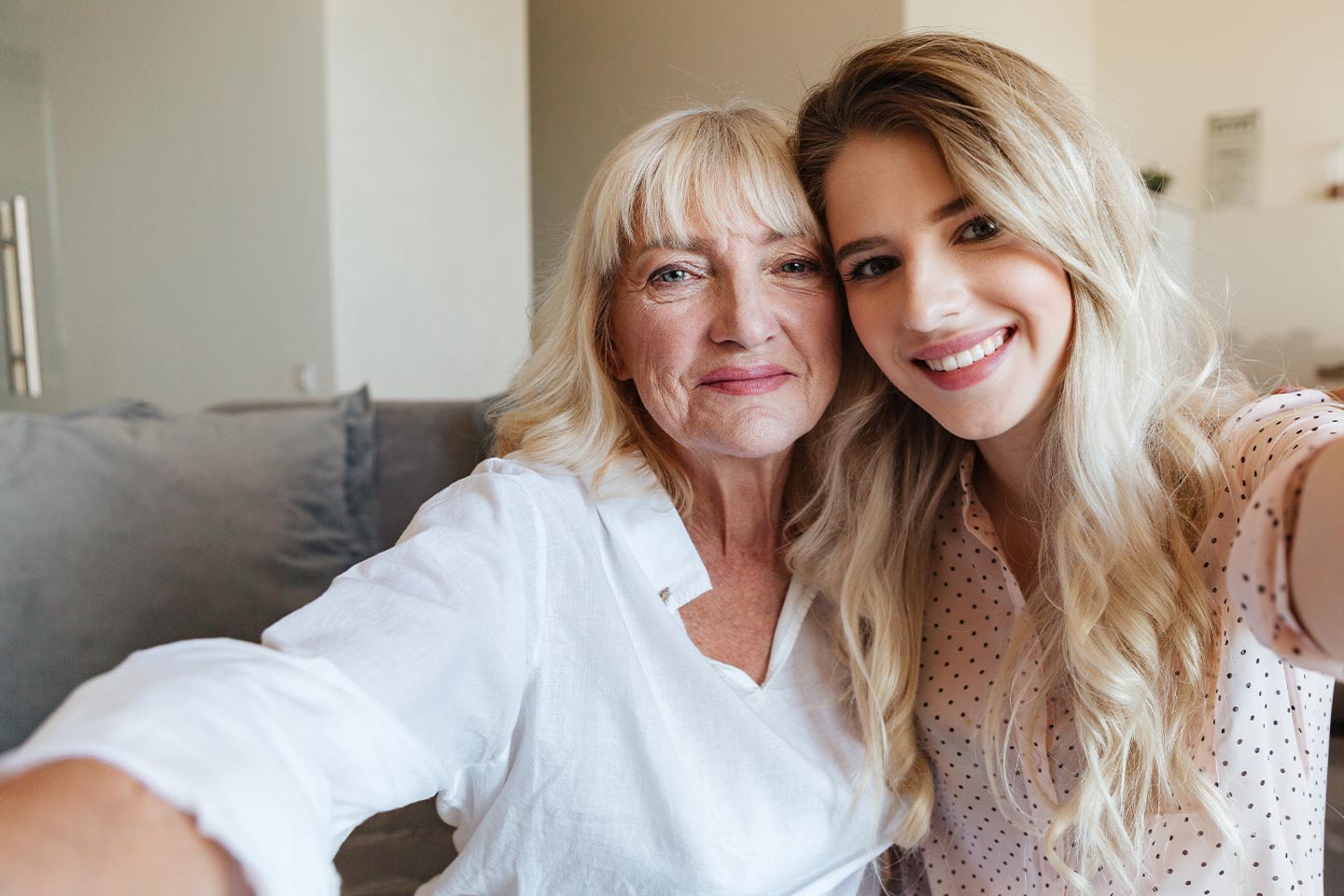 Photo of two women taking a selfie together
