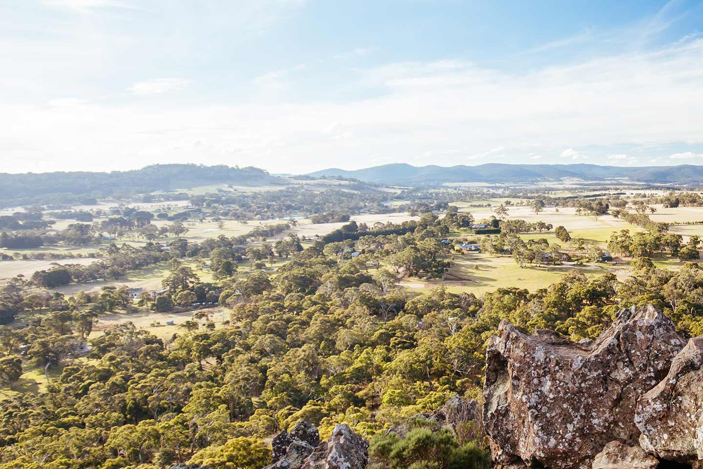 Photo of rocky outcrop and landscape
