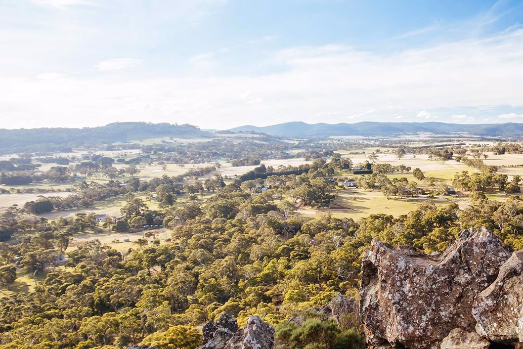 Photo of rocky outcrop and landscape