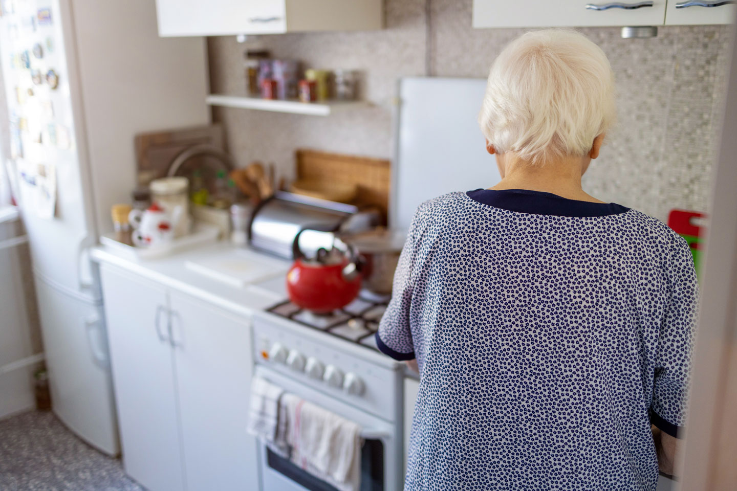 Senior woman cooking