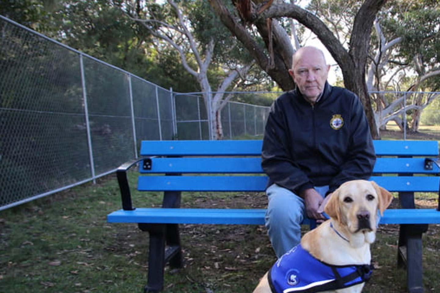 Photo of Vietnam Vet John and his dog Yoda