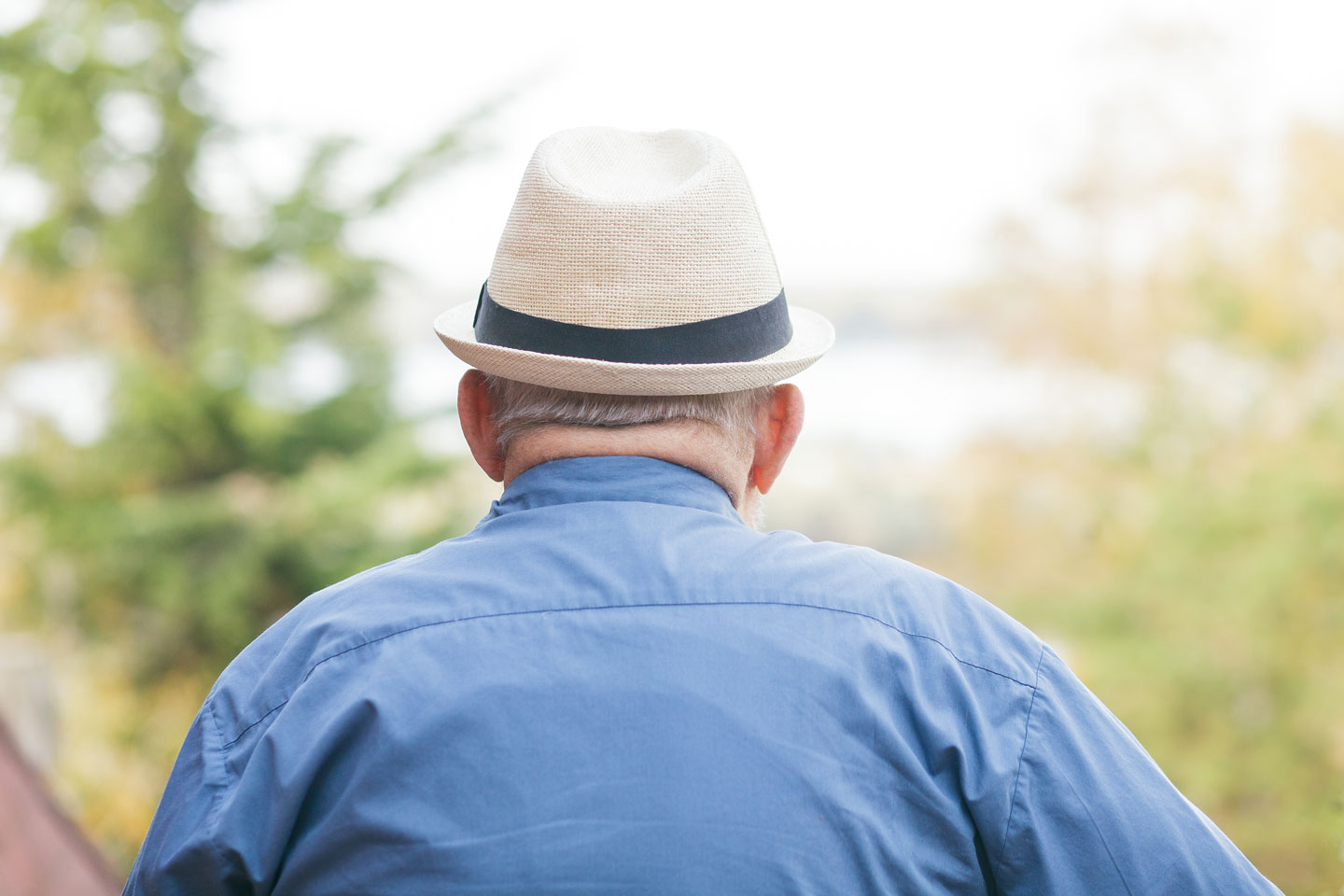 Back of senior mans head