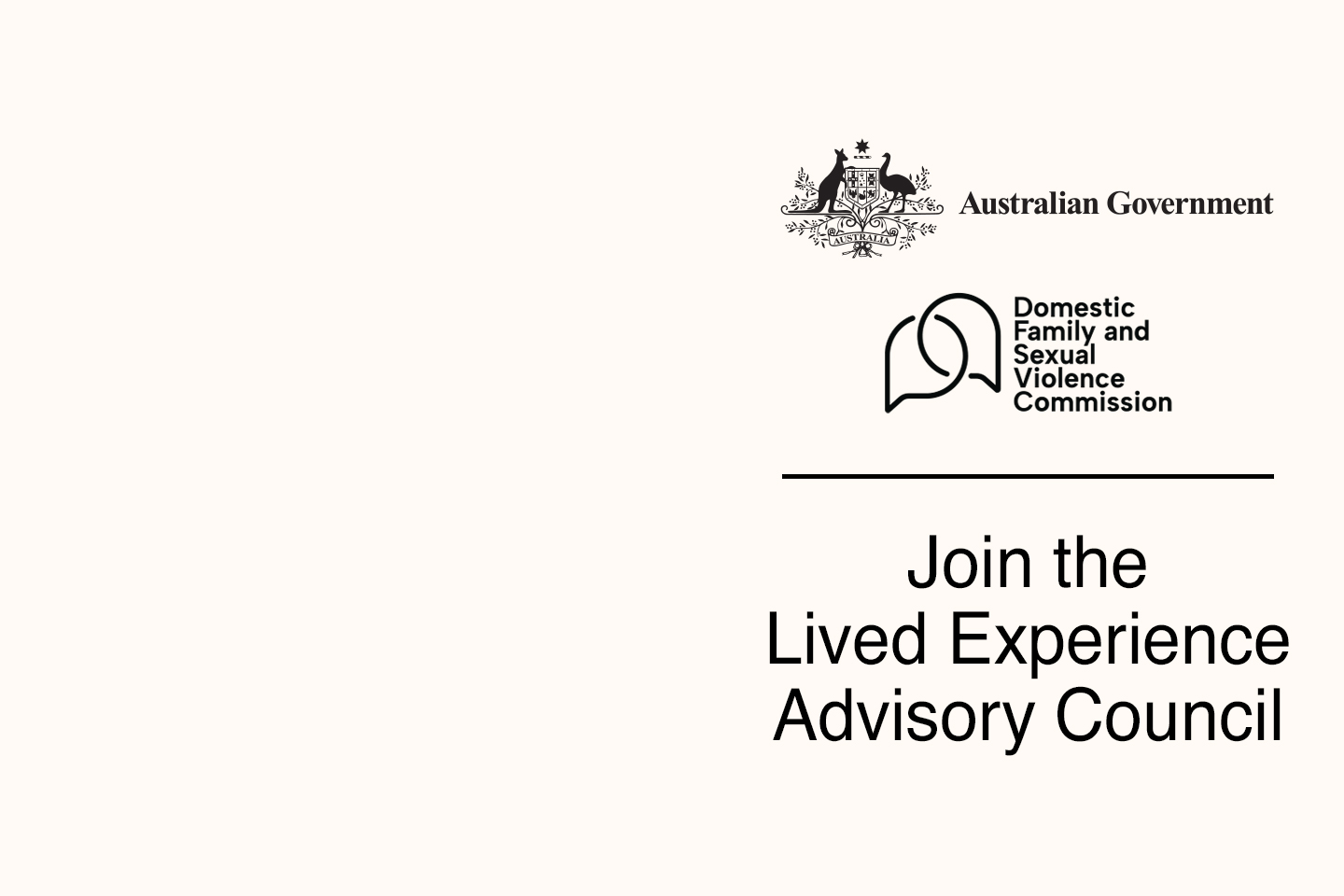 Graphic for the Lived Experience Advisory Commission