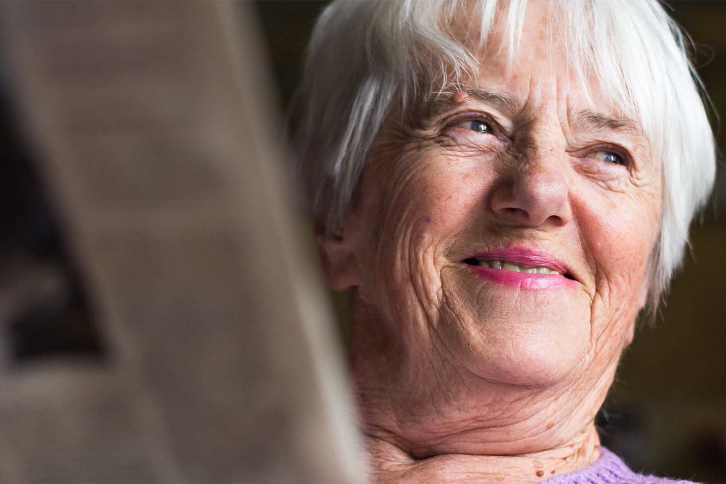 Photo of mature woman smiling