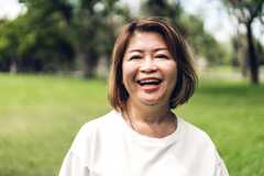 Senior woman in the park 