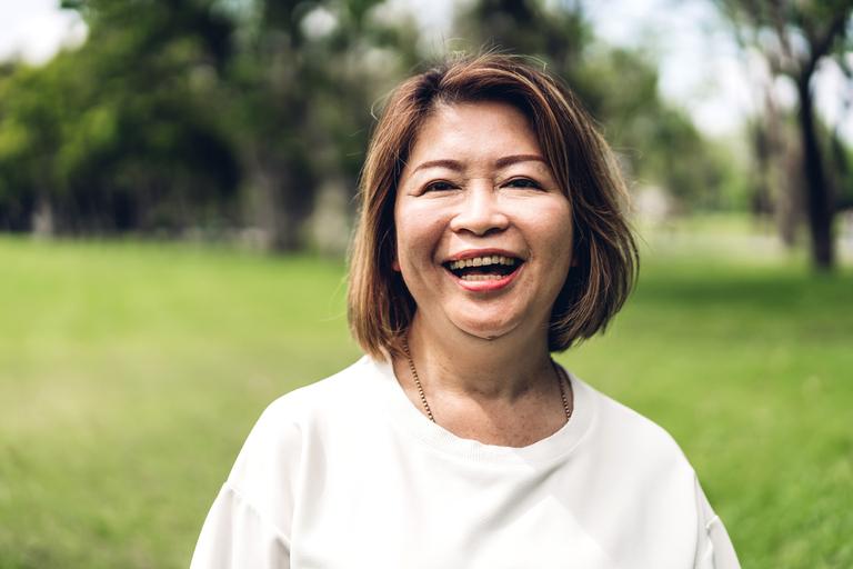 Senior woman in the park 