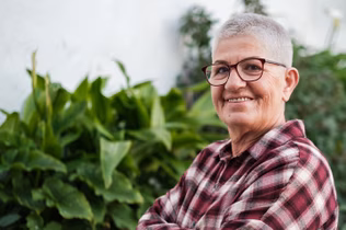 Image of an older gay woman