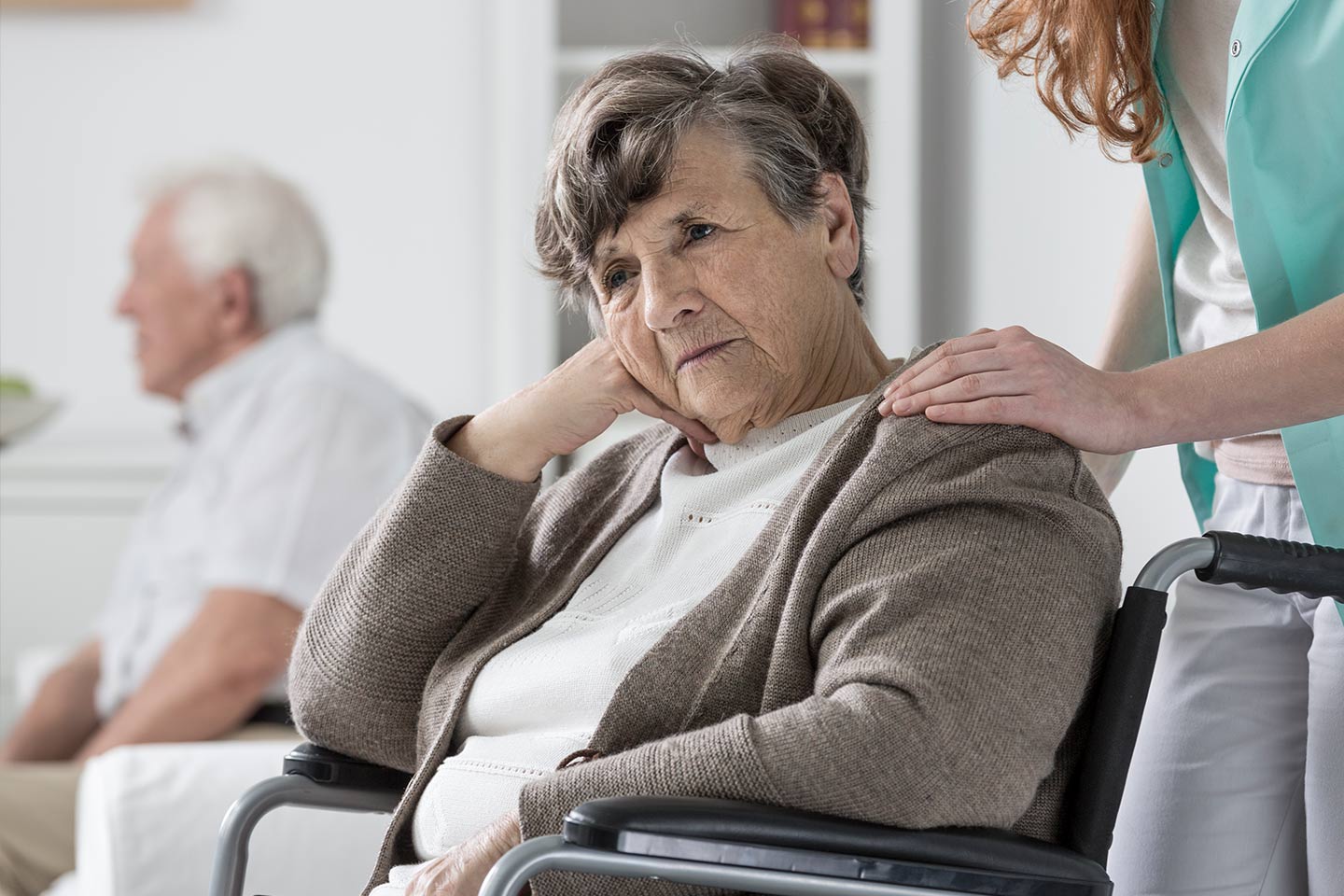 Photo of older woman in a wheelchair