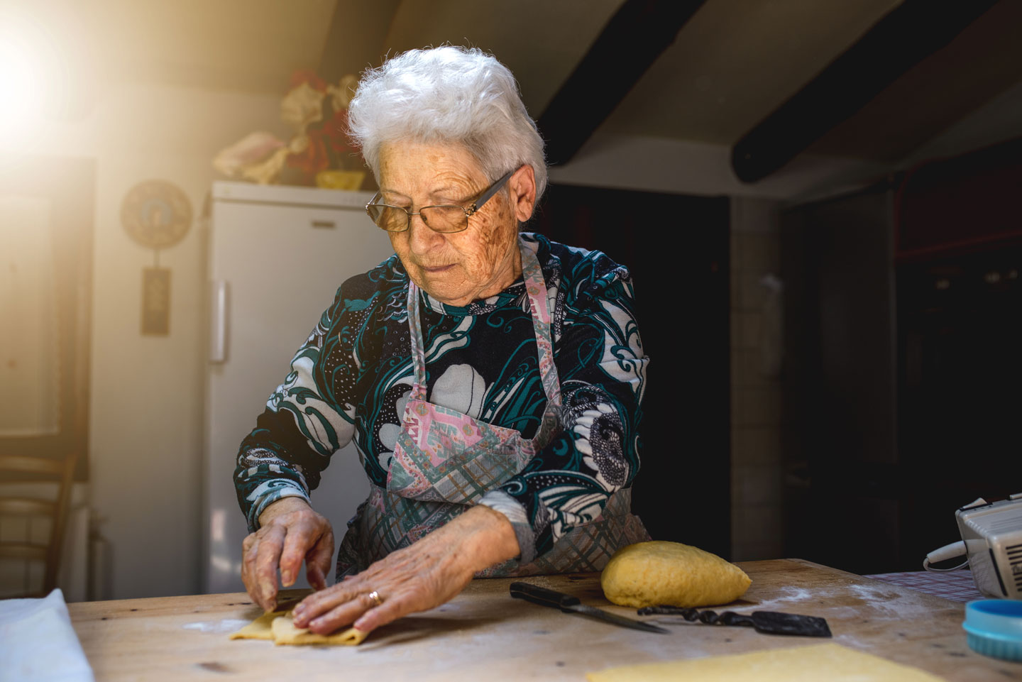 Senior woman cooking