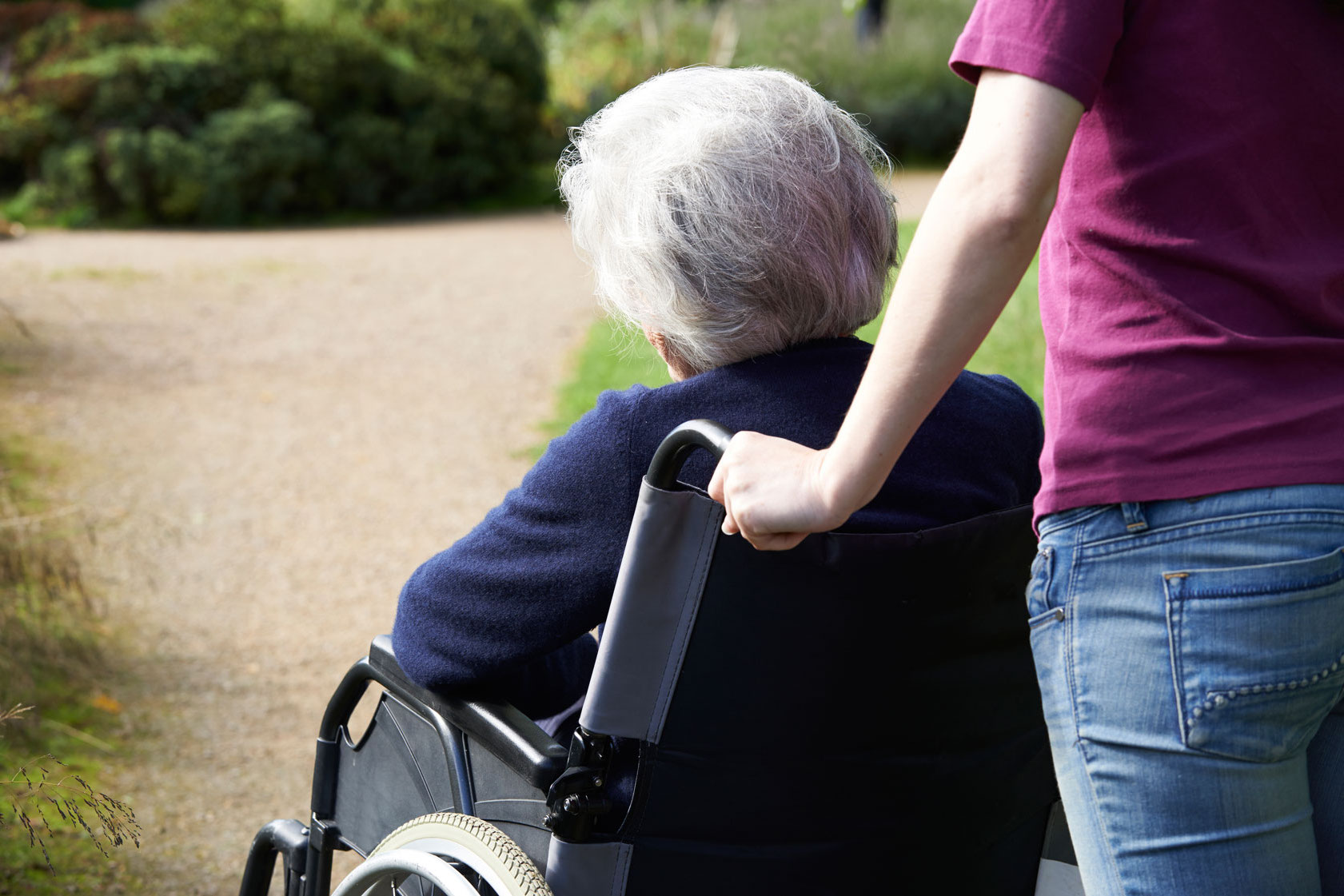 Senior woman in a wheelchair 