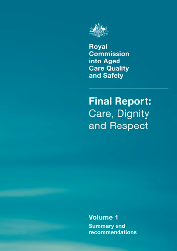 Final Report: Royal Commission into Aged Care Quality and Safety Cover