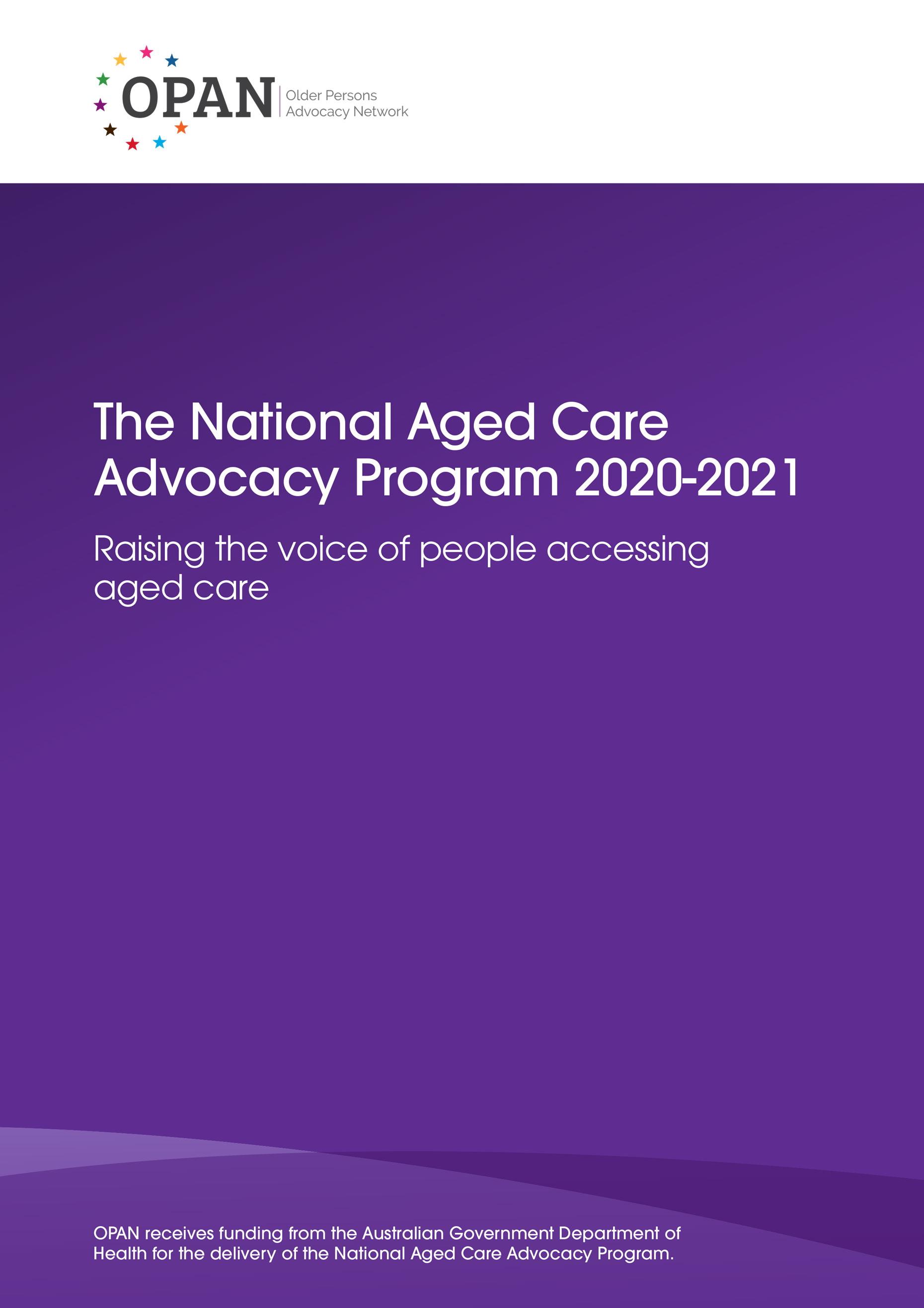 The National Aged Care Advocacy Program 2020-2021 cover