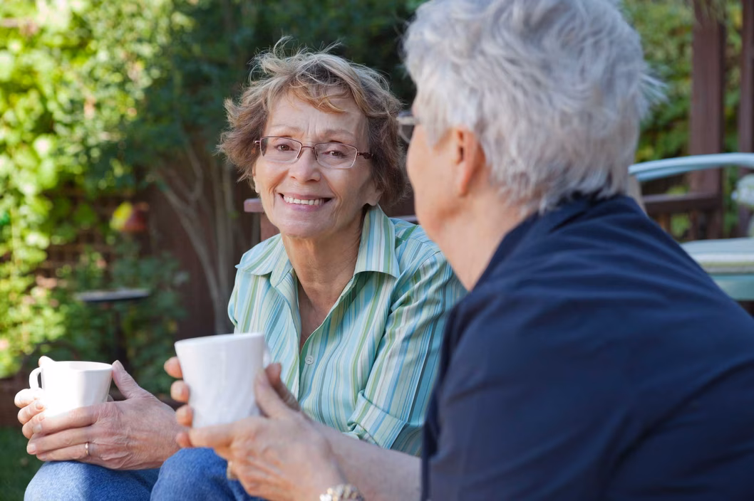 Woman drinking tea