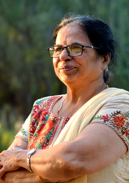 Senior woman in sari