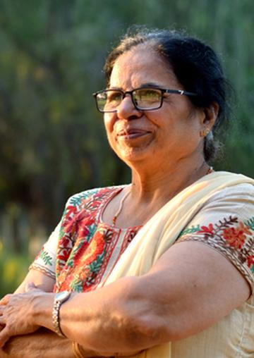 Senior woman in sari