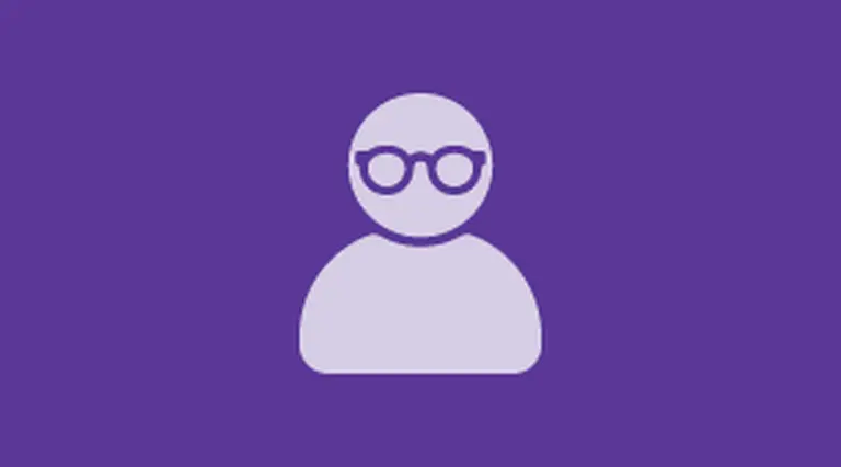 Icono para una persona mayor de 65 años