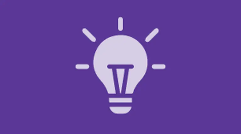 Icon of a light bulb