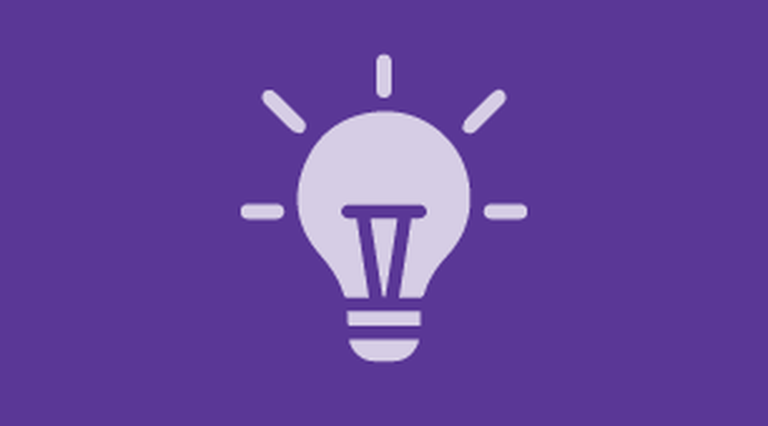 Icon of a light bulb