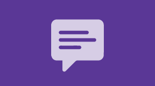 Icon of a speech bubble