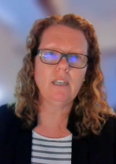 Woman being interviewed 