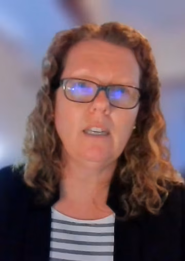 Woman being interviewed 