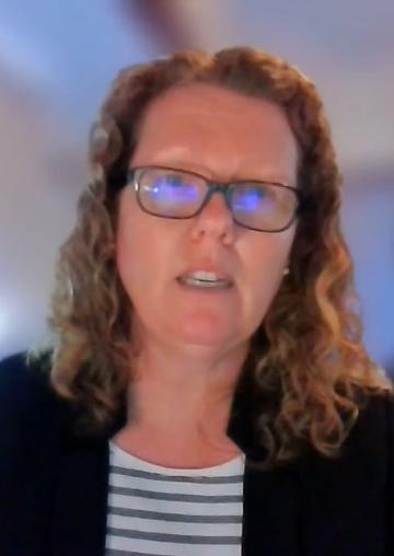 Woman being interviewed 