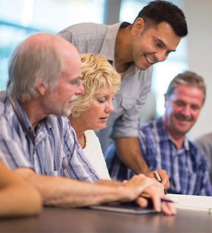 Photo of mature age students in a class