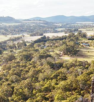 Photo of rocky outcrop and landscape