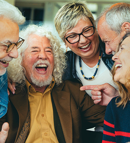 Group of happy seniors