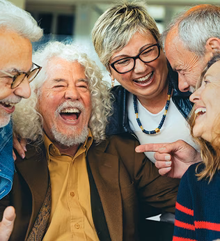 Group of happy seniors