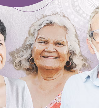 Illustration of older people