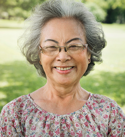 Image of an older Asian Australian woman