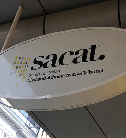 Photo of SACAT sign on a building