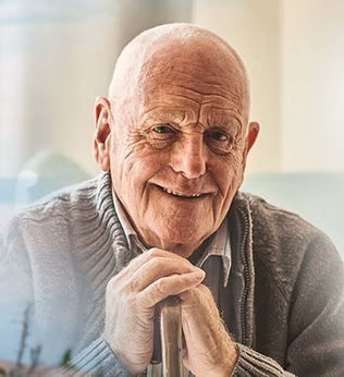 Photo montage of older happy people