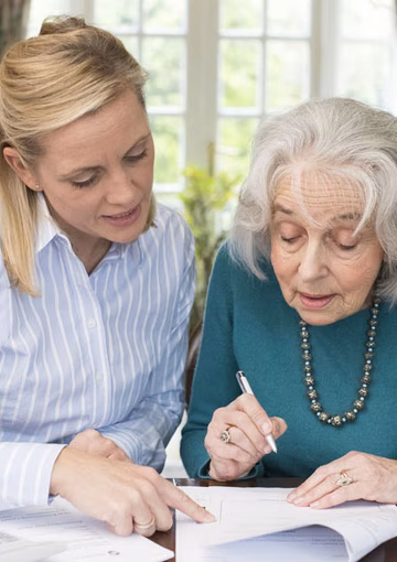 Woman and carer