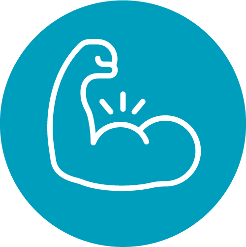 icon of muscles flexing 