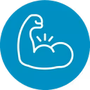 icon of muscles flexing 