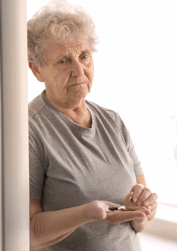 Woman looking upset