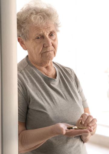 Woman looking upset