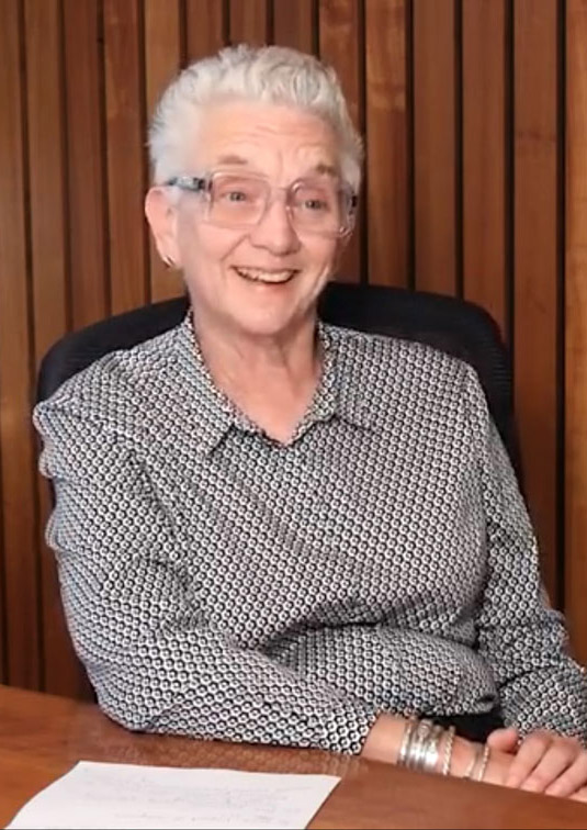 Teresa being interviewed