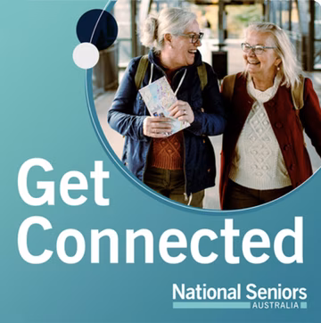 Get Connected Podcast artwork with two women laughing