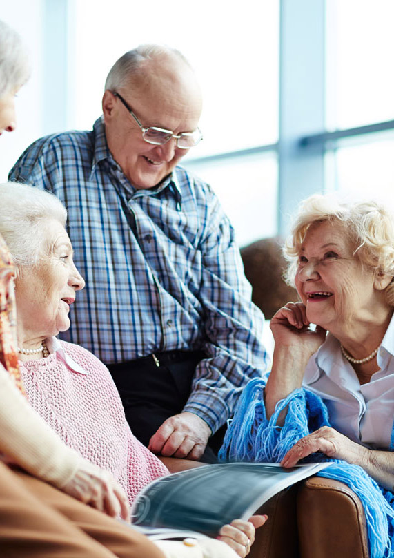 Elderly people gathering
