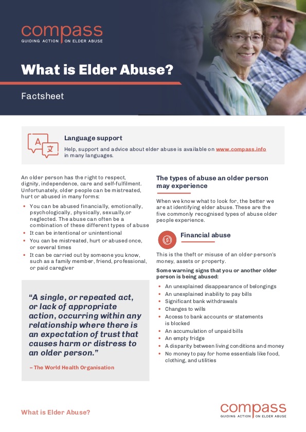 What is Elder Abuse? Cover