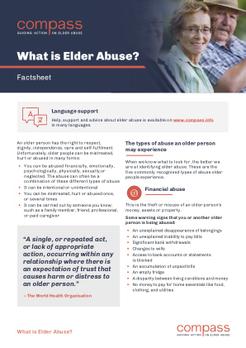 What is Elder Abuse? Cover